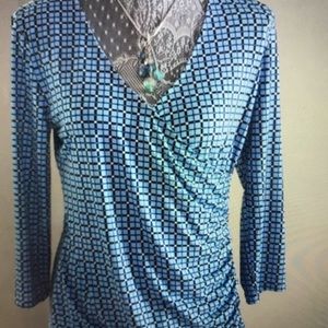 Liz Claiborne wrap shirt blouse